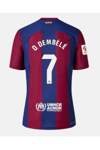 Fotbalové Dres Barcelona Ousmane Dembele #7 Domácí Oblečení 2023-24 Krátký Rukáv